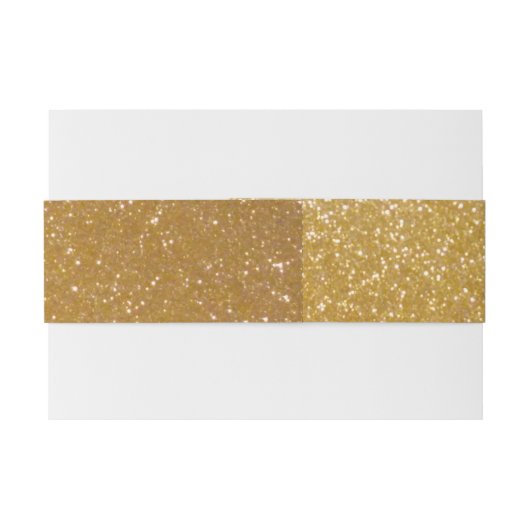 Monogram glanzend goudglitter-ballonband uitnodigingen wikkel (Achterkant Voorbeeld)