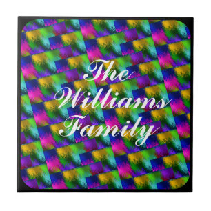 MONOGRAM-GLAS IN LOOD TEGELTJE