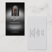 Monogram, Glas in lood Venster, metallisch effect Visitekaartje (Voorkant / Achterkant)