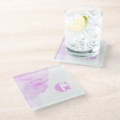 Monogram Glas Waterverf Onderzetters (Schuin)