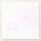 Monogram Glas Waterverf Onderzetters (Achterkant)