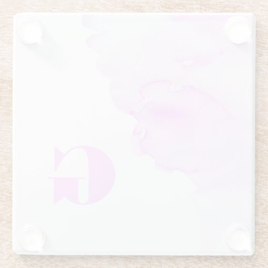 Monogram Glas Waterverf Onderzetters (Achterkant)