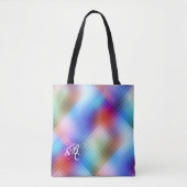 Monogram Glass Checkered Pattern Canvas tas (Voorkant)