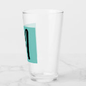 MONOGRAM GLAZEN BLAUWE TUMBLER (Links)