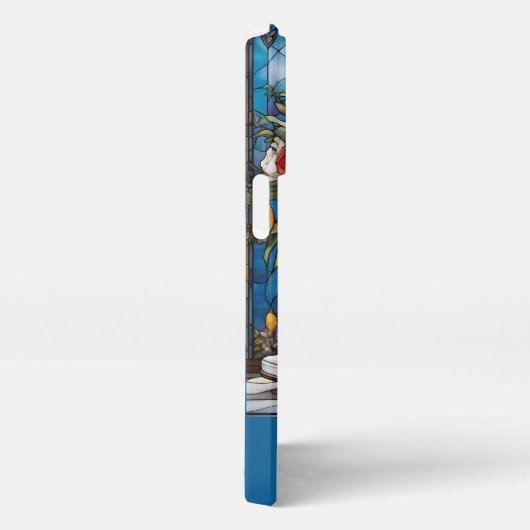 Monogram Glazen in lood schoen en boeket iPhone Hoesje (Rechterkant)