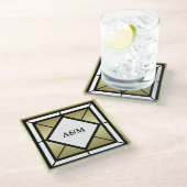 Monogram Glazen Onderzetter (Schuin)