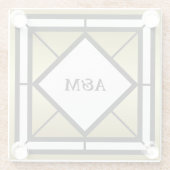 Monogram Glazen Onderzetter (Achterkant)