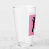 MONOGRAM GLAZEN ROZE TUMBLER (Rechts)
