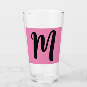 MONOGRAM GLAZEN ROZE TUMBLER