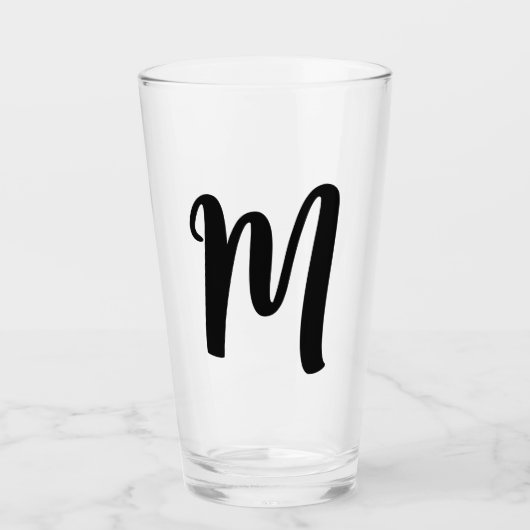 MONOGRAM GLAZEN TUMBLER (Voorkant)