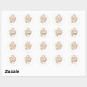 Monogram Glitter Ballonnen Ronde Sticker (Vel)
