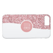 Monogram Glitter Bling Case-Mate iPhone Case (Achterkant (Horizontaal))