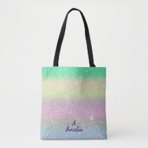 Monogram Glitter Eenhoorn Worp Moderne Minimalist