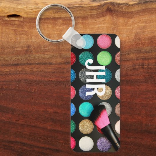 Monogram Glitter Make-up Sleutelhanger (Voorkant)