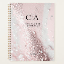 Monogram Glitter Planner