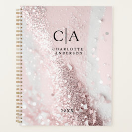 Monogram Glitter Planner