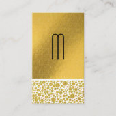 Monogram | Glitter Polka Dot | Lux Geometric Visitekaartje (Voorkant)