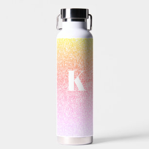 Monogram Glitter Rainbow Glitter Feminine Waterfles