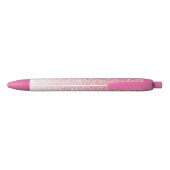 Monogram Glitter Rainbow Glitter Feminine Zwarte Inkt Pen (Achterkant)