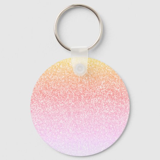 Monogram Glitter Rainbow Sleutelhanger (Achterkant)