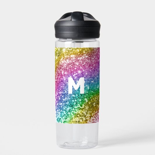 Monogram Glitter Specialized Rainbow Waterfles (Voorkant)