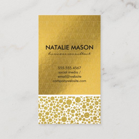 Monogram | Glitter Stip | Lux Geometrisch Visitekaartje (Achterkant)