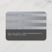 Monogram Glitter Strepen / Grijs Visitekaartje