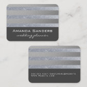 Monogram Glitter Strepen / Grijs Visitekaartje