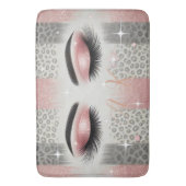 Monogram Glitter Wimpers Badmat (Voorkant Verticaal)
