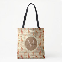 Monogram Glitterij Giraffe op goudfolie