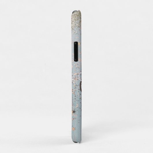 Monogram Glitterij Sterren op Blauwgroen Gepersona Case-Mate iPhone Case (Achterkant/rechts)