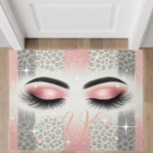 Monogram glitterwimpers deurmat