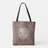Monogram Glittery Chic Leopard Tote Bag (Achterkant)