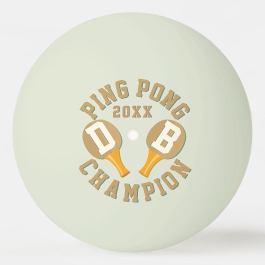 Monogram gloed in de donkere kampioen Ping Pong Ba Pingpongbal (Achterkant)