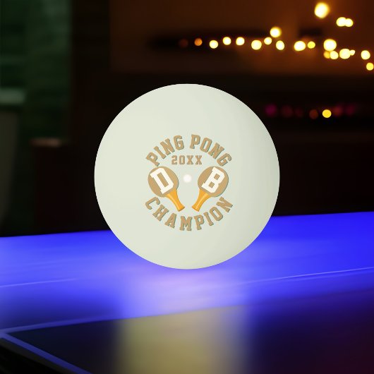 Monogram gloed in de donkere kampioen Ping Pong Ba Pingpongbal
