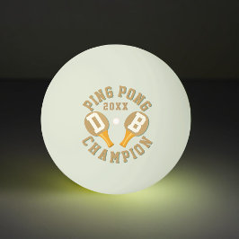Monogram gloed in de donkere kampioen Ping Pong Ba Pingpongbal