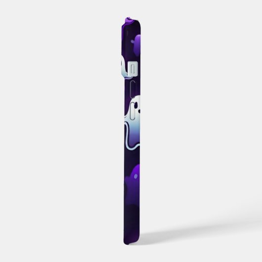 Monogram gloeiende geesten in de nacht iPhone 15 case (Linkerkant)