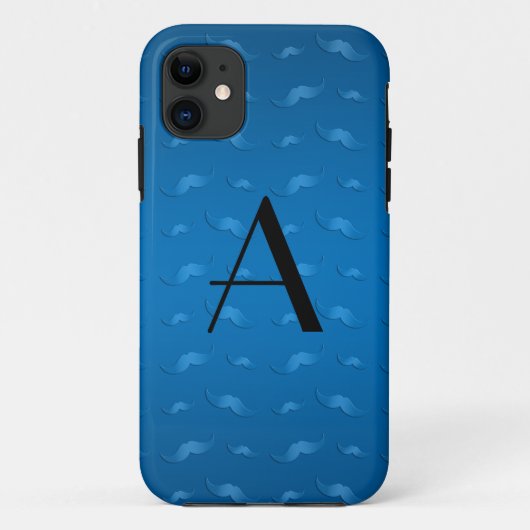 Monogram glorieblauw snuitpatroon Case-Mate iPhone case (Achterkant)