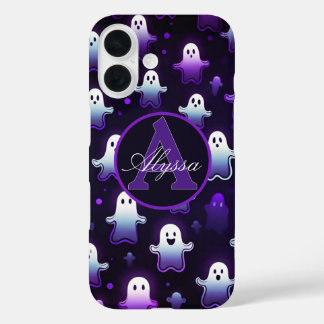 Monogram Glowing Ghosts in the Night iPhone 16 Hoesje