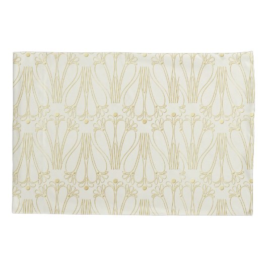 Monogram Gold ArtDeco-Passen getrouwd Bieden legan Kussensloop (Achterkant)