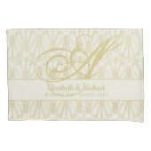 Monogram Gold ArtDeco-Passen getrouwd Bieden legan Kussensloop (Voorkant)
