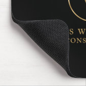 Monogram Gold Black Business Muismat (Hoek)