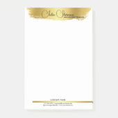 Monogram Gold Black Chic Modern Script minimalist Post-it® Notes (Voorkant)