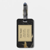 Monogram Gold Black Marmer Bagagelabel (Achterkant verticaal)