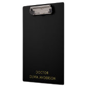 Monogram Gold Black Minimalist Modern Klembord (Links)