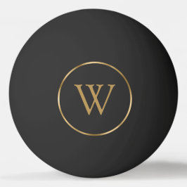 Monogram Gold Black Pingpongbal