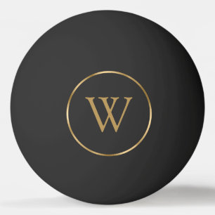 Monogram Gold Black Pingpongbal