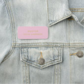 Monogram Gold Blush Pink Minimalist Modern Naamplaatje (In situ)