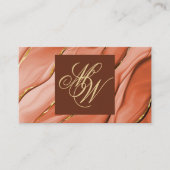 Monogram Gold Copper Ink Visitekaartje (Voorkant)
