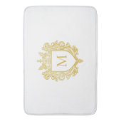 Monogram Gold Crest Badmat (Voorkant Verticaal)